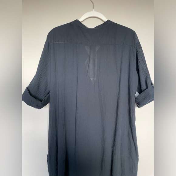 Everyday Ritual Tracey Caftan Cover-Up in Black, Size L - Picture 4 of 6